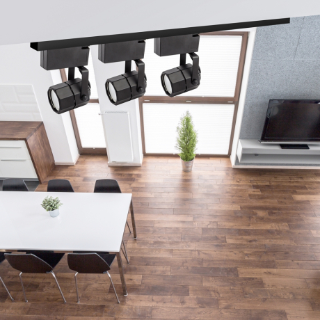 Нарушена упаковка. <247970> Однофазный светильник для трека Эра TR9-GU10 BK () Б0044266