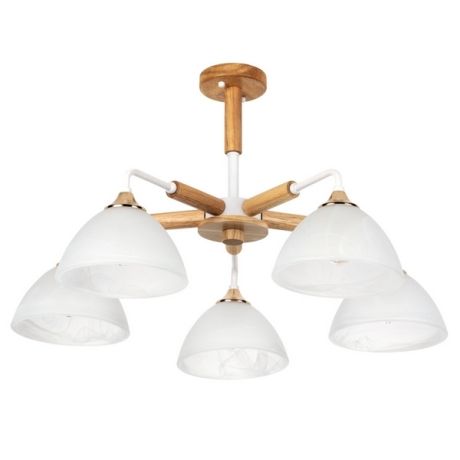 Люстра на штанге с лампочками Arte lamp A5032PL-5BR+Lamps 