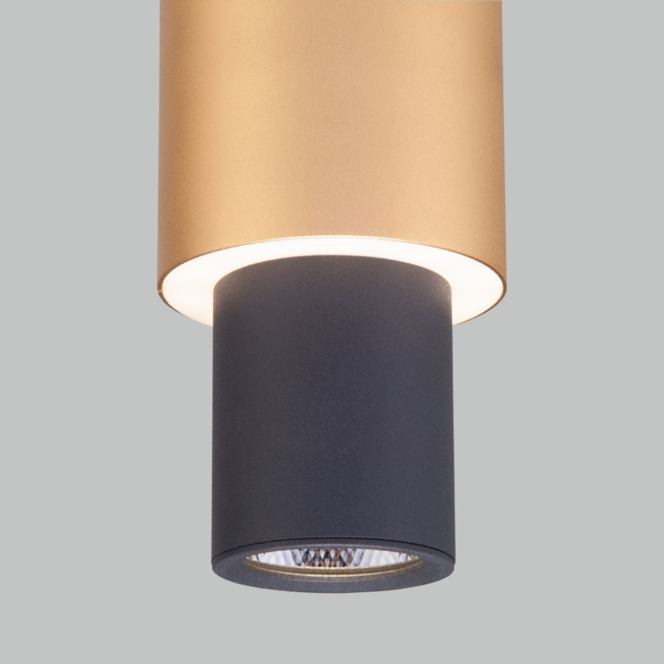 Подвесной светодиодный светильник Bento Eurosvet 50204/1 LED черный/матовое золото (a051714) 50204/1 LED черный/матовое золото - фото 3