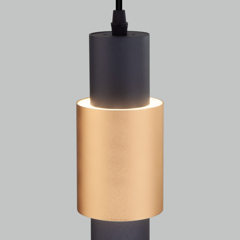 Подвесной светодиодный светильник Bento Eurosvet 50204/1 LED черный/матовое золото (a051714) 50204/1 LED черный/матовое золото - фото 4
