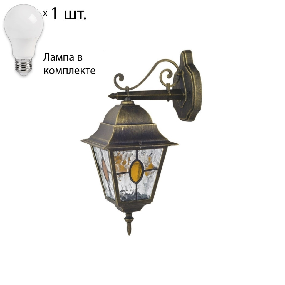 Уличный настенный светильник с лампочкой Favourite Zagreb 1805-1W+Lamps А60