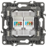 Розетка информационная 2XRJ45 ЭРА 12 12-3108-15 169016
