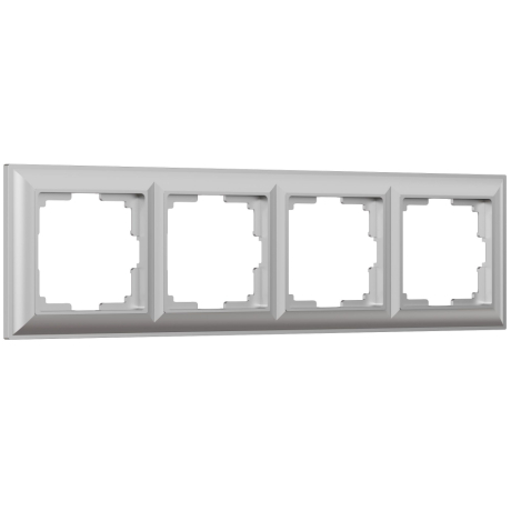 Рамка на 4 поста Werkel Fiore (серебряный) W0042206