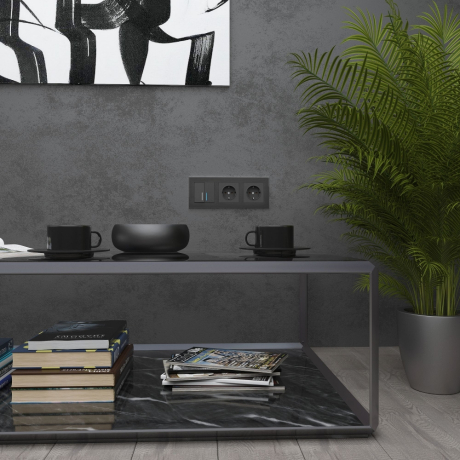 Рамка Werkel Aluminium на 3 поста черный алюминий W0031708