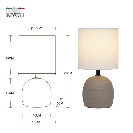 Настольная лампа с Led лампочками в комплекте Rivoli Б0053460+Lamps 