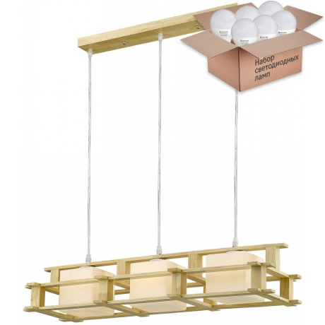 Подвесной светильник с лампочками Velante 547-703-03+Lamps E27 P45 