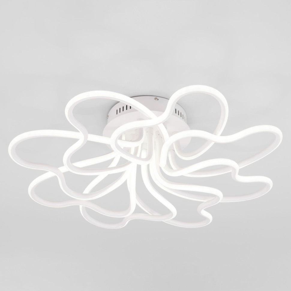 90135/8 белый Люстра потолочная светодиодная с пультом ДУ Eurosvet Floret