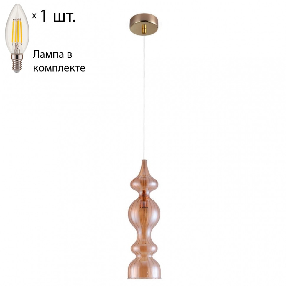   CRYSTAL LUX   IRIS SP1 A AMBER+Lamps E14 