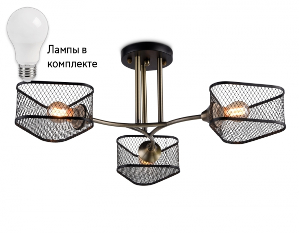 Потолочная люстра с лампочками Ambrella light TR80171+Lamps 