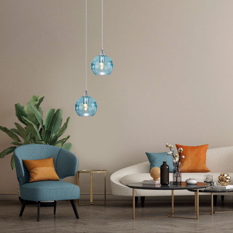 Подвесной светильник Eurosvet Lotus 50221/1 голубой 