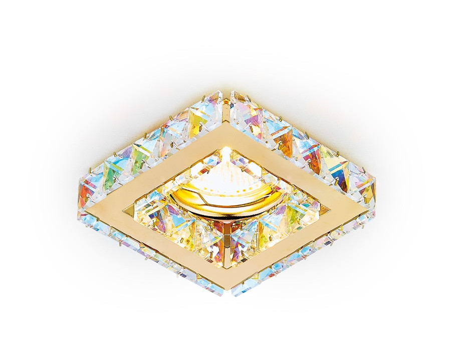 K110 PR/G Встраиваемый светильник Ambrella light Crystal, цвет золото K110 PR/G - фото 1