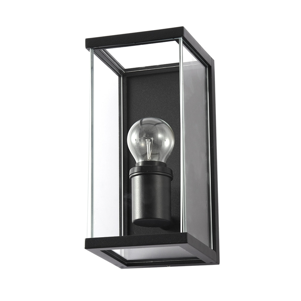 Уличный светильник на стену в наборе с Led лампой. Комплект от Lustrof №618817-708487, цвет черный - фото 1