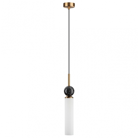 4361/1 MIDCENT ODL25 Подвесной светильник под латунь/металл/стекло/черный мрамор IP20 1*E14 40W 220V LOLLA ODEON LIGHT 