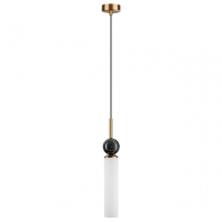 4361/1 MIDCENT ODL25 Подвесной светильник под латунь/металл/стекло/черный мрамор IP20 1*E14 40W 220V LOLLA ODEON LIGHT
