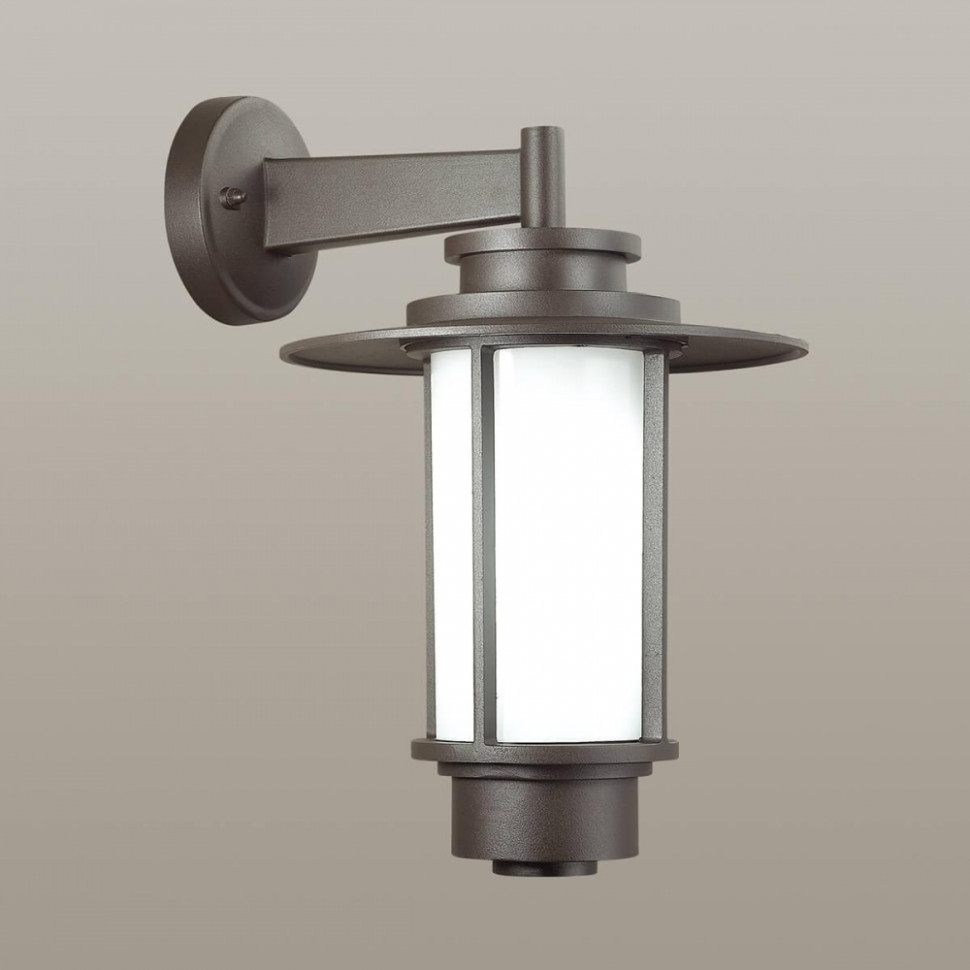 Настенный уличный светильник со светодиодной лампочкой E27, комплект от Lustrof. №105211-642578, цвет коричневый - фото 3
