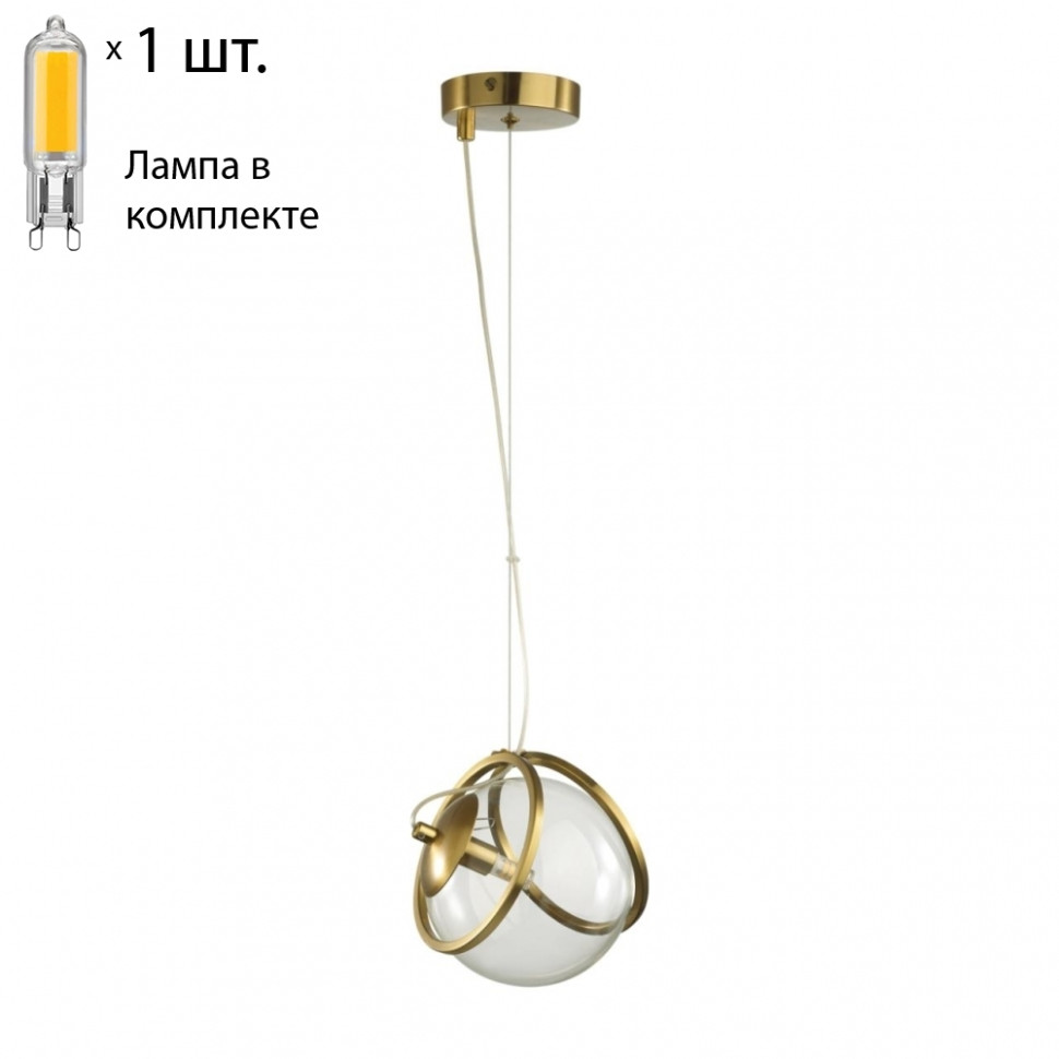 Подвесной светильник с лампочкой Lumion Wanda 5288/1+Lamps G9 подвесная люстра lumion wanda 5288 3