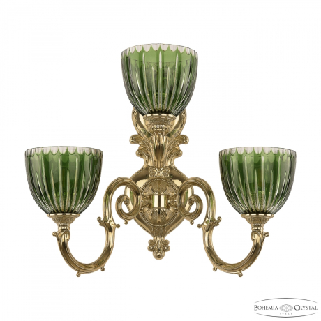 Бра Bohemia Ivele Crystal 7203B16/2+1/210 G P1 U Clear-Green/H-1K 