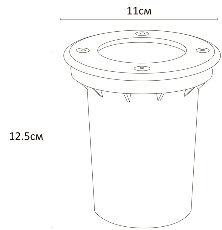 Светильник для улицы, в комплекте с LED лампами GU10. Встраиваемые в дорогу. Комплект от Lustrof №702066