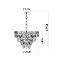 Подвесная люстра Arte Lamp Kapri A4078LM-9CC