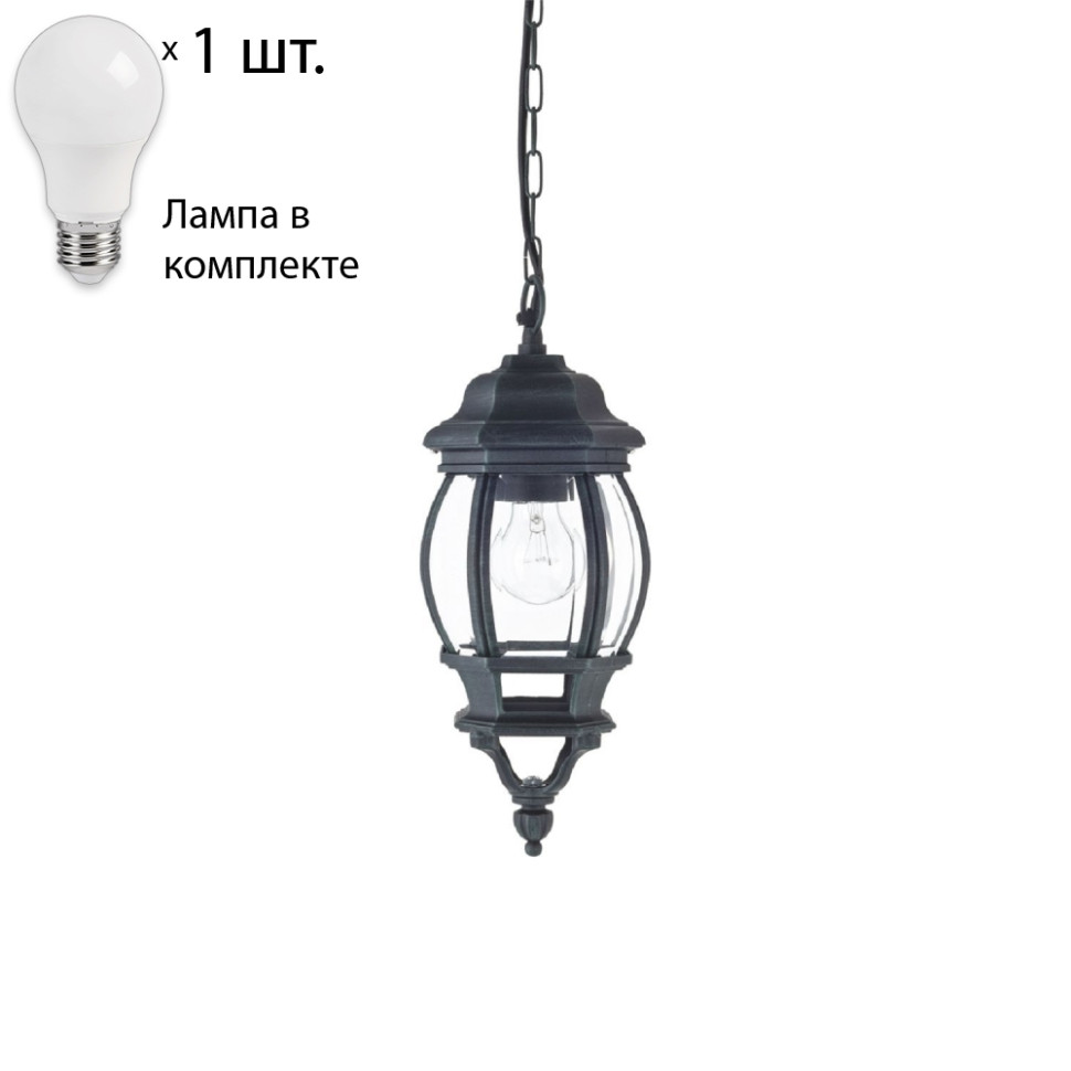 Уличный подвесной светильник с лампочкой Favourite Paris 1806-1P+Lamps А60 светильник rivoli profo 1015 401