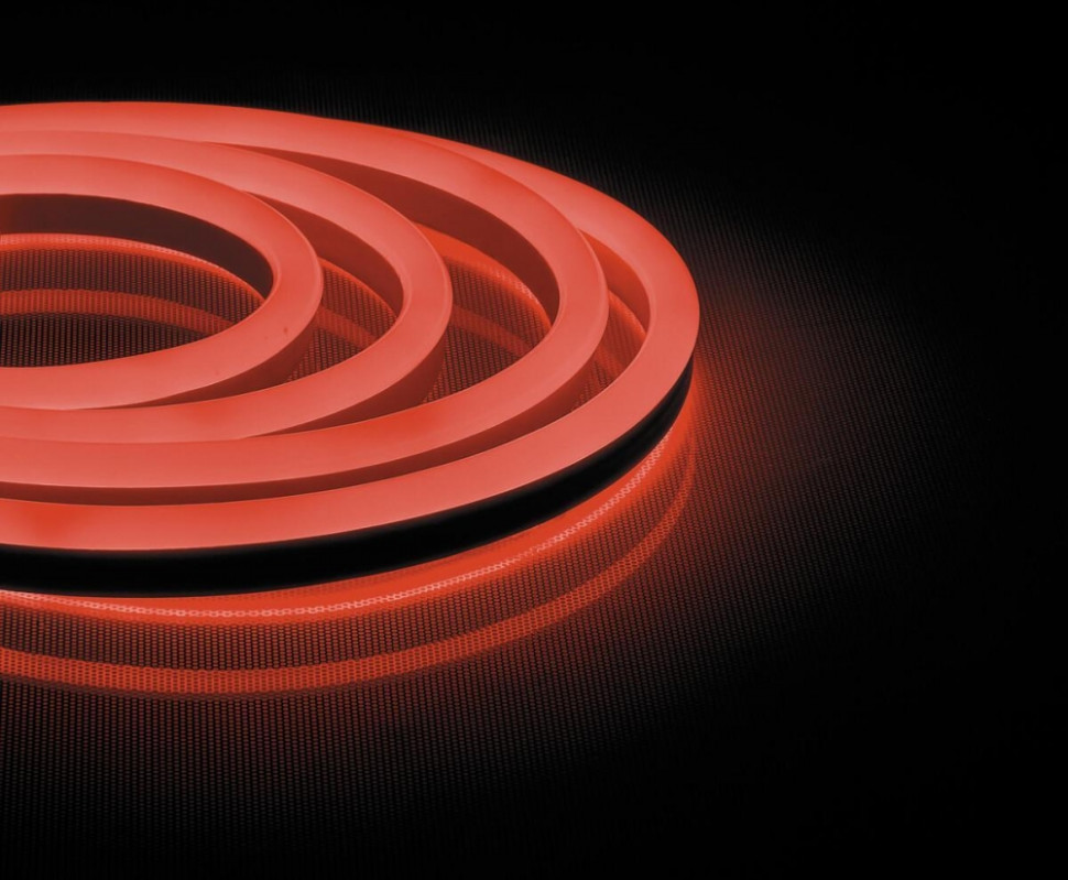 50м. Комплект неоновой ленты красного цвета 2835 12W, 220V, 144LED/m, IP67 Feron LS721 32712 сетевой шнур для светодиодной ленты ls721 2835 feron