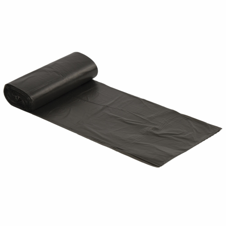 Нарушена упаковка! <219338> Мешки для мусора 30 л черные в рулоне 30 шт., ПНД 8 мкм, 50х60 см, LAIMA стандарт, 601377 (601377)