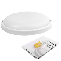 Ultraflash LBF-0301S C01 (Св-к LED влагозащищенный с датчиком движения, 12 Вт, IP65, 220В, круг) (15351)