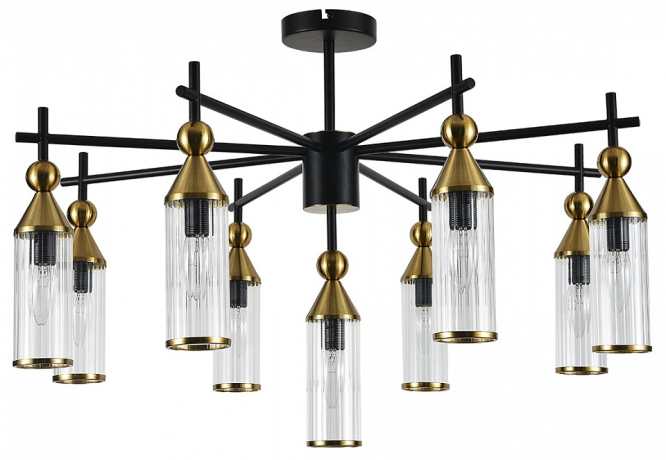 Люстра на штанге Indigo Torazzo 13037/9R Black 