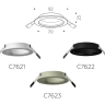 Корпус светильника встраиваемый для насадок D70mm Ambrella light Diy Spot C7621