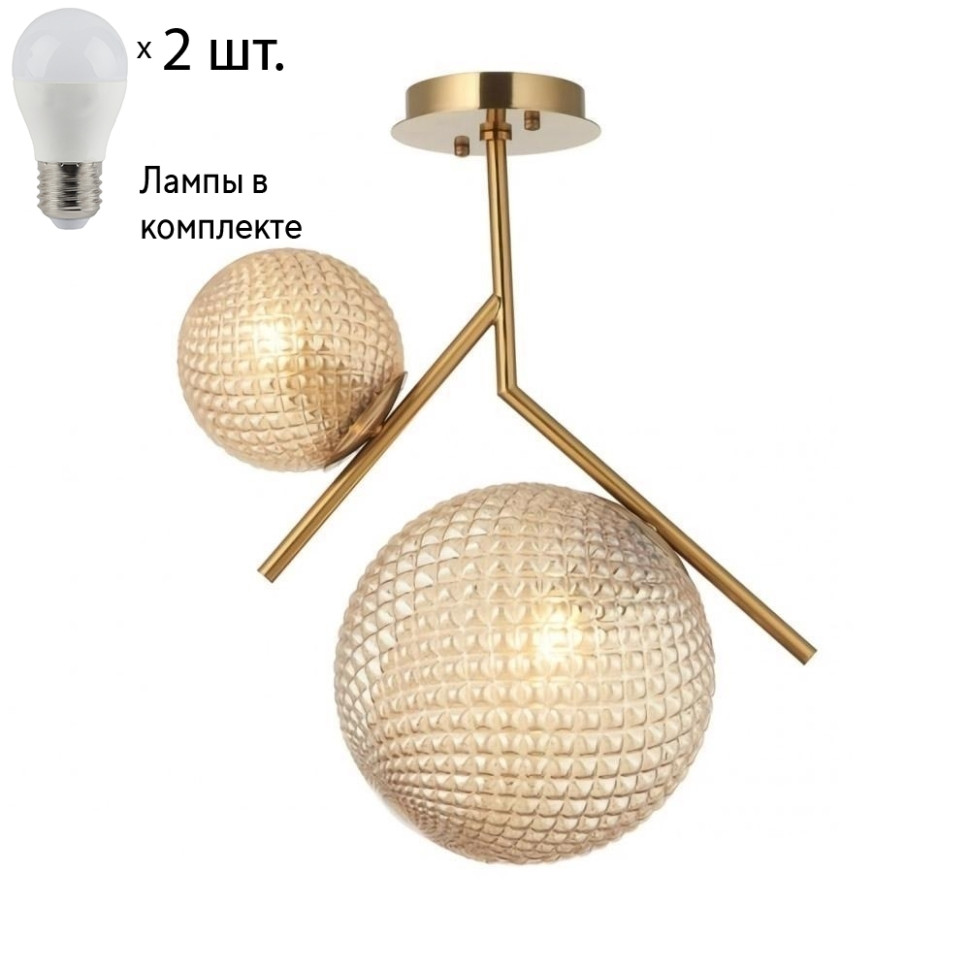 Светильник потолочный с лампочками APLOYT APL.300.17.02+Lamps, цвет бронза APL.300.17.02+Lamps - фото 1