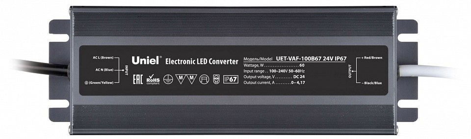 Блок питания с проводом Uniel UET-VAF UL-00009367 