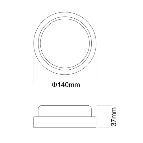Ultraflash LBF-0308 C01 (Св-к LED влагозащищённый, 8 Вт, IP65, 220В, 4000К, круг) (15337) 