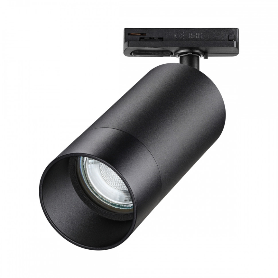 Однофазный светильник для трека Slim Novotech 370861, цвет черный - фото 3