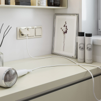 Выключатель одноклавишный проходной (слоновая кость) Werkel W1112003