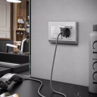 Рамка для двойной розетки (серебряный) Werkel W0081806