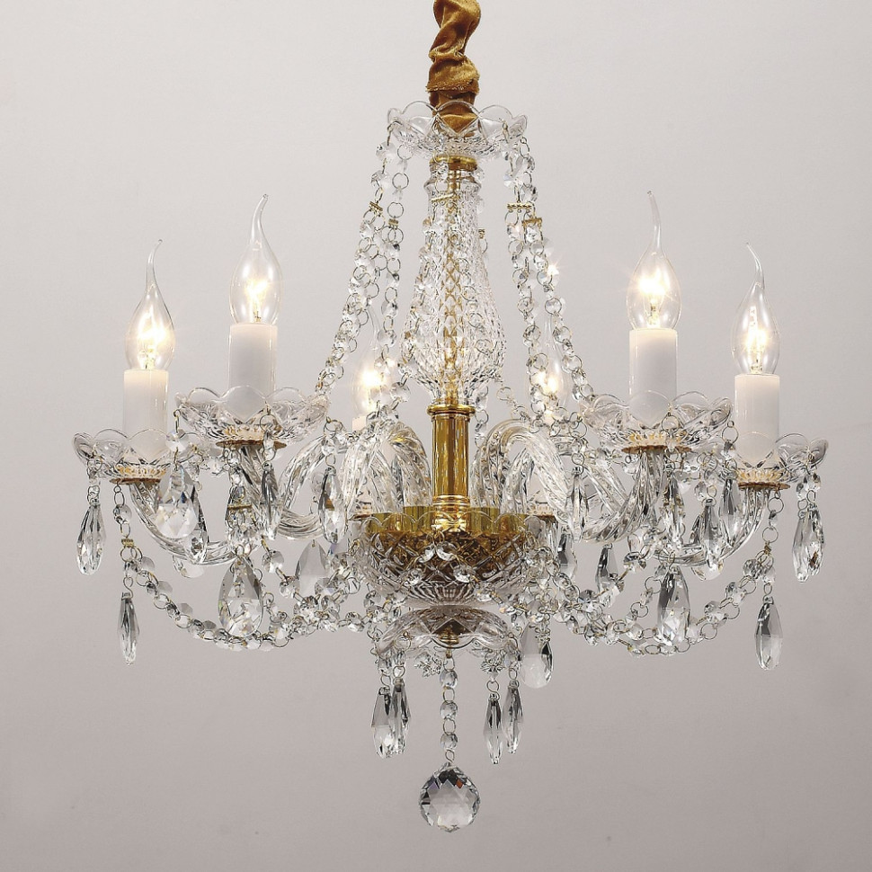 Люстра с лампочками Favourite Simone 1736-6P+Lamps, цвет золото 1736-6P+Lamps - фото 2