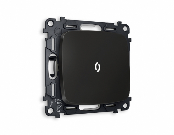 Выключатель одноклавишный с подсветкой без рамки Ambrella Volt OMEGA MO802015 