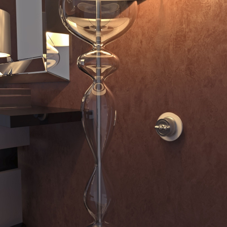 Выключатель одноклавишный Werkel Ретро (матовый хром) WL19-01-03