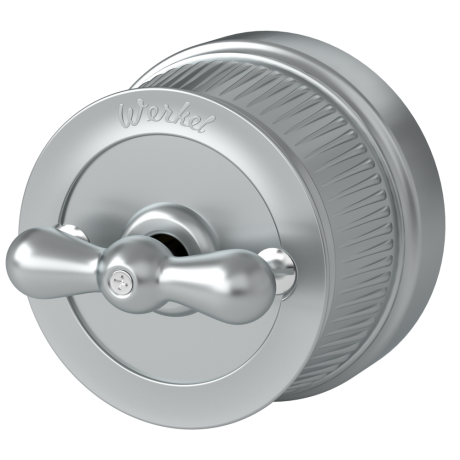 Выключатель одноклавишный Werkel Ретро (матовый хром) WL19-01-03