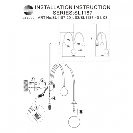 Бра ST-Luce Vive SL1187.401.03 