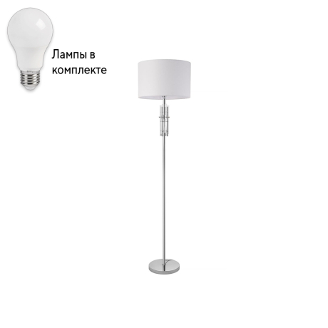 Торшер с лампочкой Arte lamp A4097PN-1CC+Lamps 