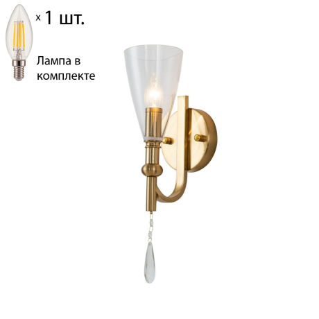 Бра с лампочкой Favourite Lyra 2968-1W+Lamps E14 Свеча 