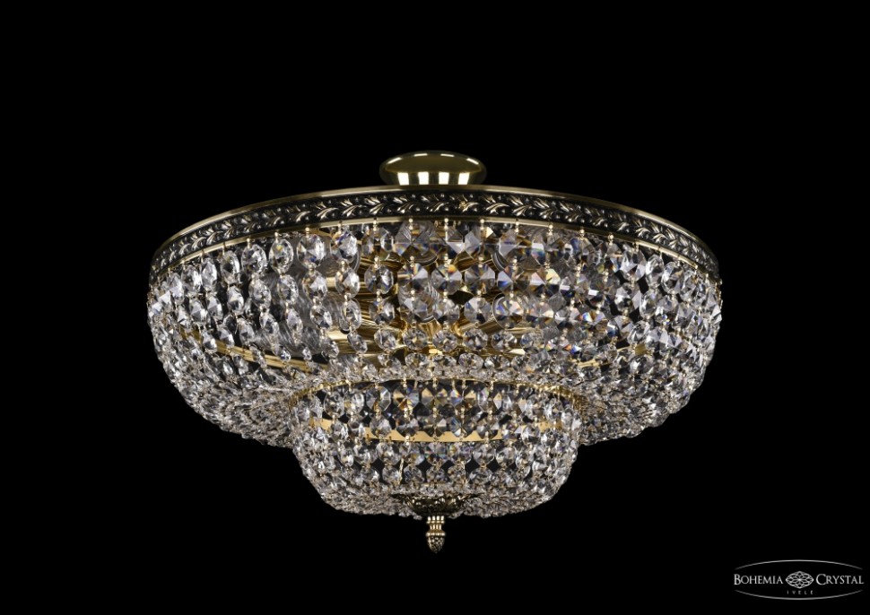 1910/50Z/GB Потолочная люстра Bohemia Ivele Crystal, цвет золото чернёное 1910/50Z GB - фото 1