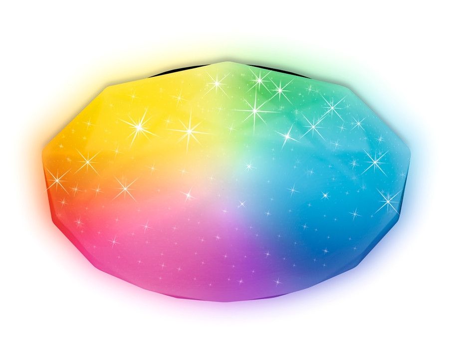 Светодиодный светильник c подсветкой RGB и ПДУ (инфракрасный) Ambrella light Dance FF417, цвет белый - фото 1