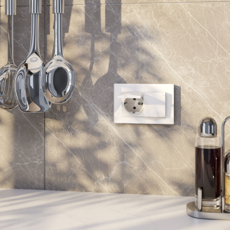 Рамка для двойной розетки (белый,стекло) Werkel 32754