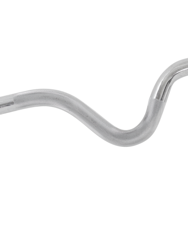 Нарушена упаковка! <381848> Гриф для штанги BB-102 W-образный, 120 см, d=25 мм, металлический, с металлическими замками, хром 4680459126627