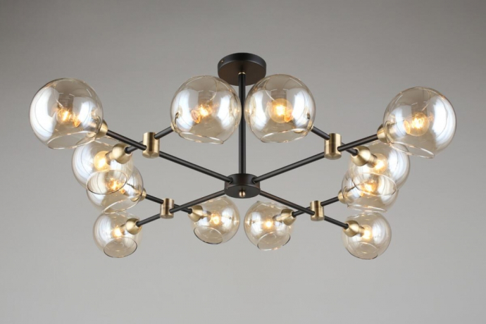 Люстра с поддержкой Алисы На штанге Omnilux OML-94207-12-A 