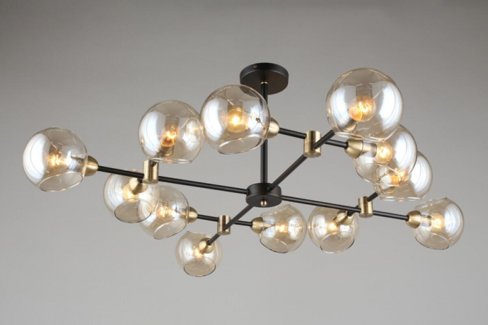 Люстра с поддержкой Алисы На штанге Omnilux OML-94207-12-A 