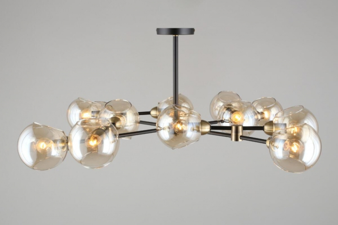 Люстра с поддержкой Алисы На штанге Omnilux OML-94207-12-A 