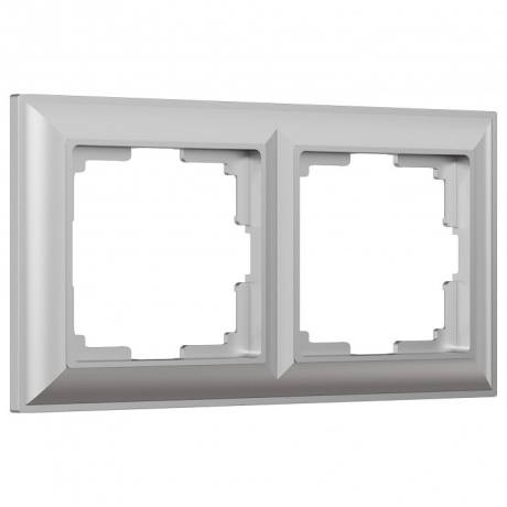 Рамка на 2 поста Werkel Fiore (серебряный) W0022206